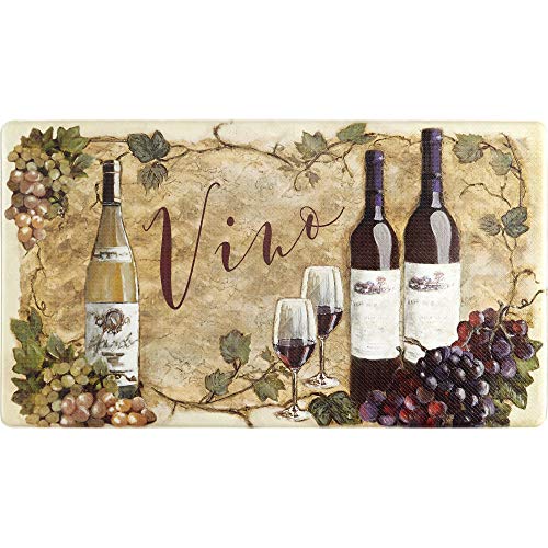 J&V TEXTILES Anti Fatigue Kitchen Mat - Kitchen Mat Cushioned Anti Fatigue, Kitchen Floor Mats Cushioned, Non Slip Waterproof Mat Standing Desk, 20x36x1/2 inches (Vino 10438) - Image 1