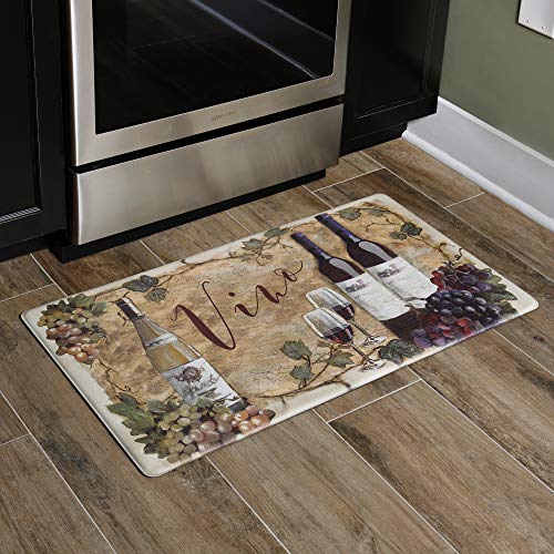 J&V TEXTILES Anti Fatigue Kitchen Mat - Kitchen Mat Cushioned Anti Fatigue, Kitchen Floor Mats Cushioned, Non Slip Waterproof Mat Standing Desk, 20x36x1/2 inches (Vino 10438) - Image 2
