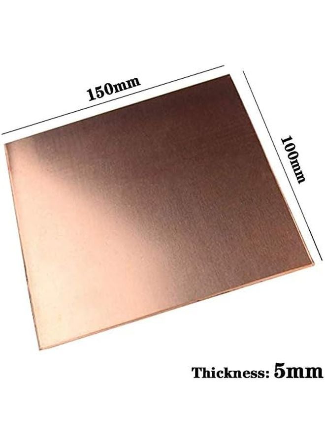 لوح صفائح نحاسية نقية 100مم × 150مم × 5مم عالية النقاء لأدوات الصناعة - Image 3