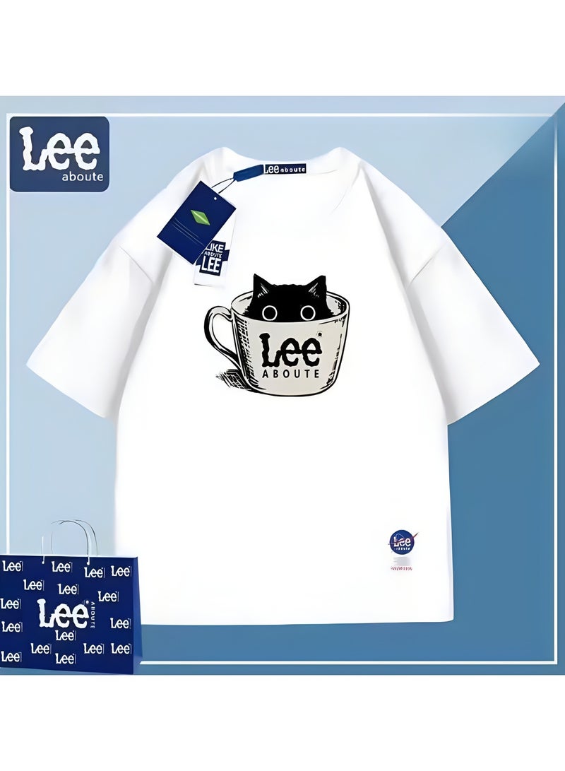 LEE New Fashionable Casual LEE Co Branded T-shirt