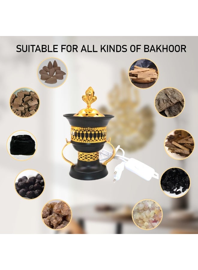 Bakhoor BoSidin Electric Oud Censer Incense Burner with On/Off Switch, Compatible with All Bakhoor Types – Ideal for Home, Office & Gifting - Image 4