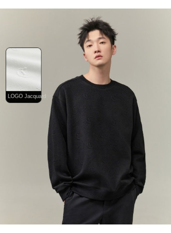 Cabbeen Men's Hoodie Jacquard Fabric Daily Casual Comfortable Soft Autumn Long Sleeve Hoodie - Image 1