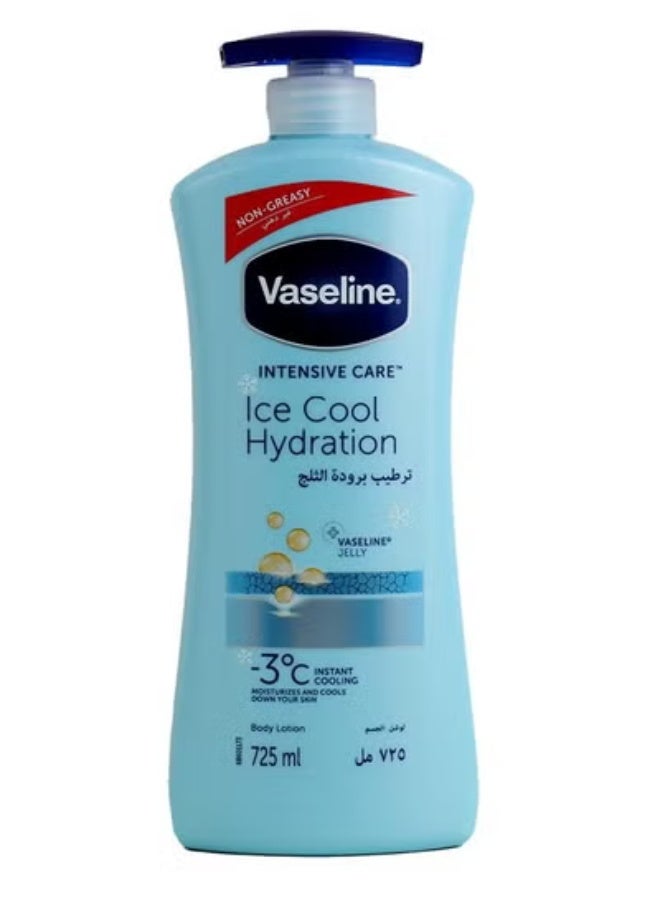 Vaseline Body Lotion Ice Cool Hydration 725ml PLUS Vaseline Intensive Care Cocoa Radiant Body Gel Oil 120Ml - Image 2