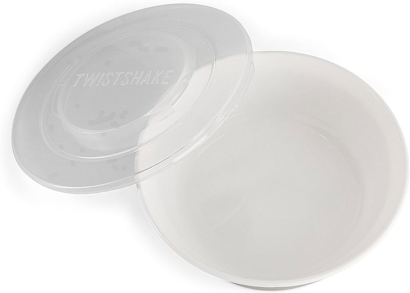 TWISTSHAKE Baby Bowl with Airtight Lid | BPA-Free | 6 Month+ Baby Feeding Plate | Food Training Plate for Kids | Food & Cereal | Learning Bowl for Kids | White - Image 2