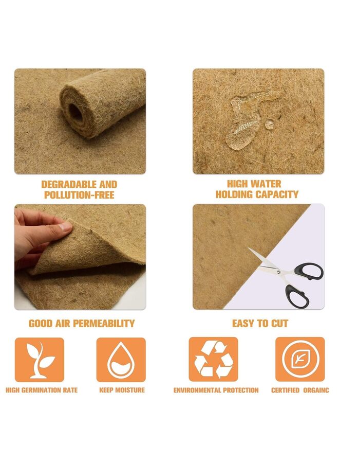 يُسلِّم 20 قطعة، حصيرة زراعة من ألياف نبات الجوت للمحاصيل الصغيرة 10 بوصات × 20 بوصة وسادات زراعة مائية طقم إنبات لإنبات الصواني الداخلية براعم القمح العضوية - Image 2