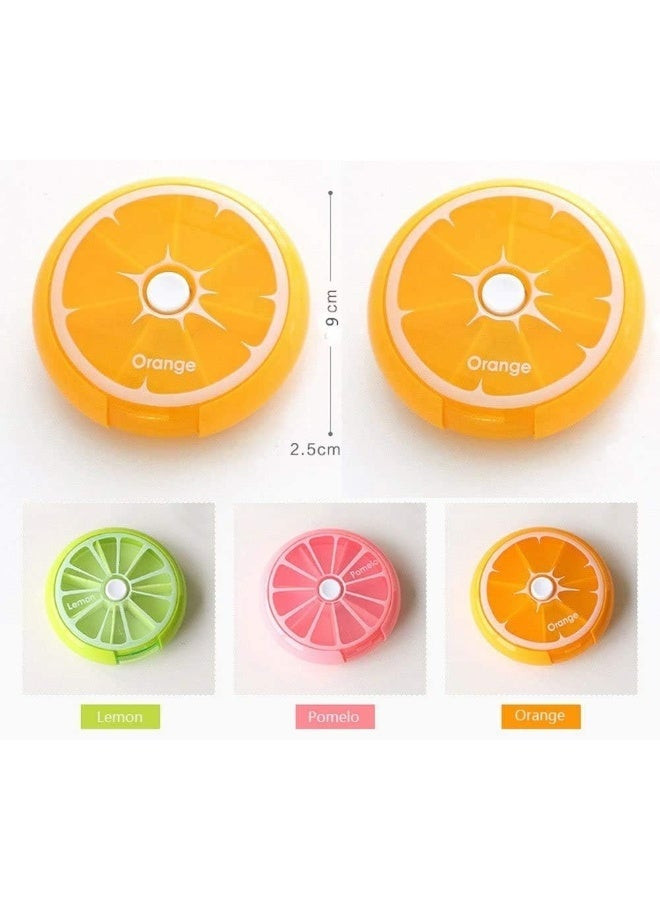 3pc Portable Pill Box For Travel, 7 Compartments For Medicines And Vitamins, Suitable To Put In A Pocket Or Purse, Safe Storage Of Daily Doses - Image 2