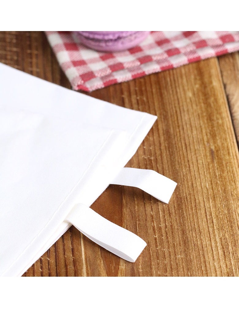 Bluejw 3-Piece Re-Useable Cotton Pastry Bag White Canvas Cake Decorating Bags Icing Frosting Bag  - Image 4