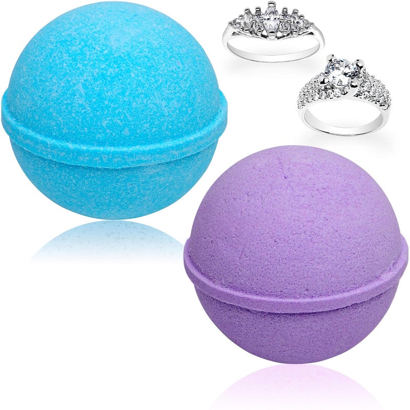 Jackpot Candles Ocean Breeze Lavender Bath Bombs Gift Set of 2 with Size 7 Ring Surprise Inside Each Made in USA - Image 2