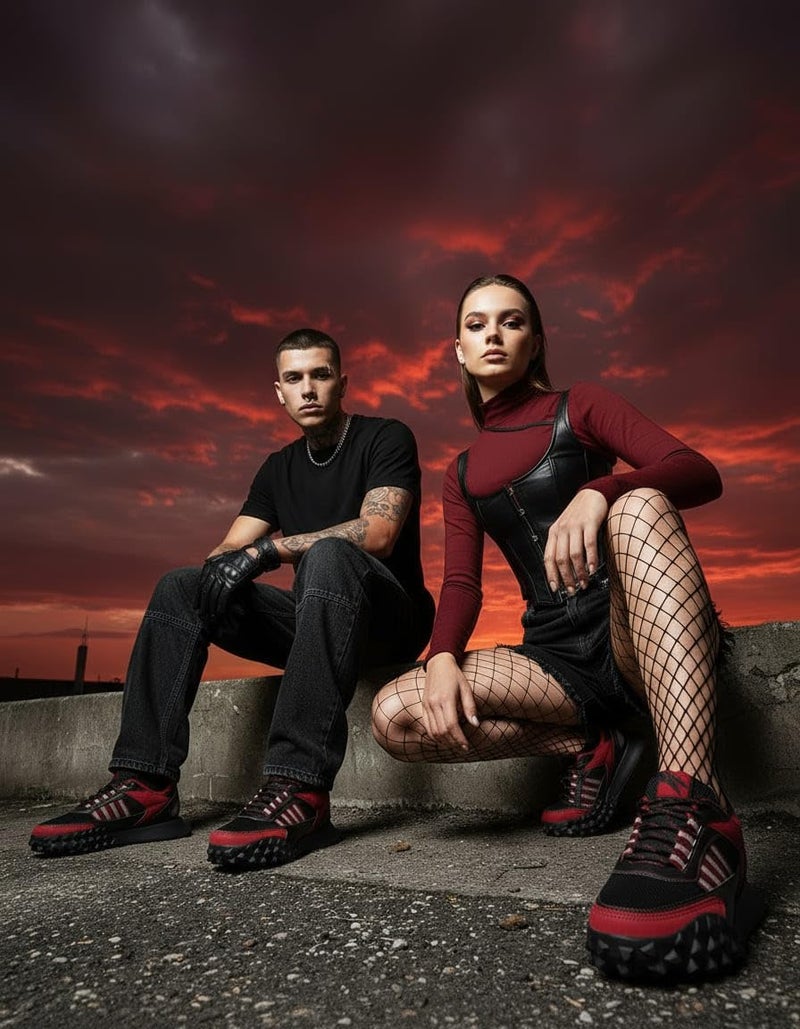 Bacca Bucci x House of the Dragon Women Sneakers – Fire & Blood Edition | All-Terrain Lifestyle Trainers Targaryen Red UK 5 - Image 4