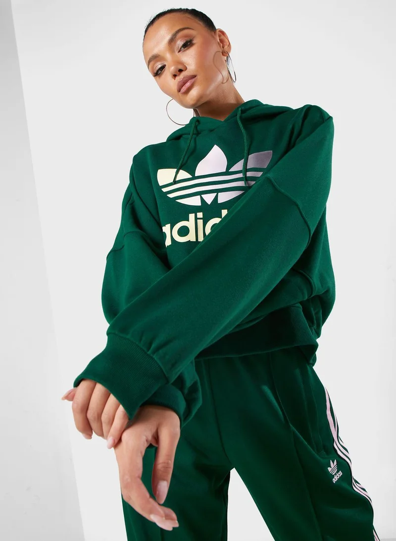 adidas هودي أديداس غراديانت للنساء - أخضر - أوريجينالز