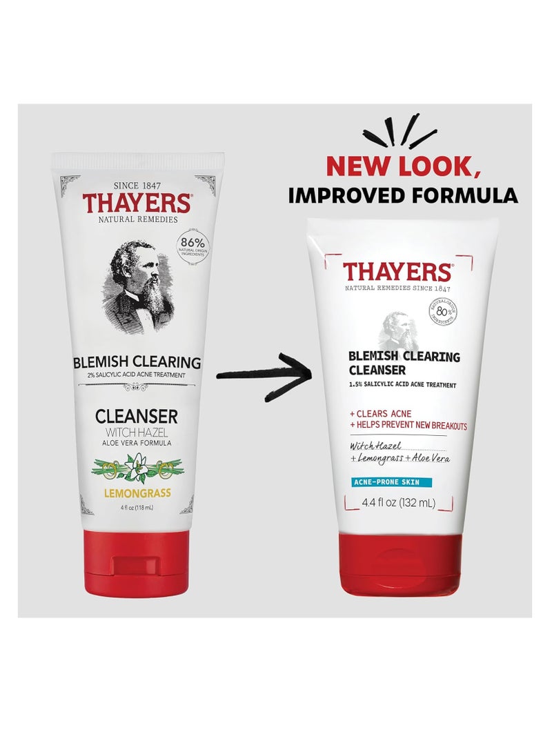 THAYERS THAYERS Blemish Clearing Face Cleanser with 1.5% Salicylic Acid, Acne Treatment Face Wash, Soothing and Non-Stripping Skin Care, 4.4 Fl Oz  - Image 2