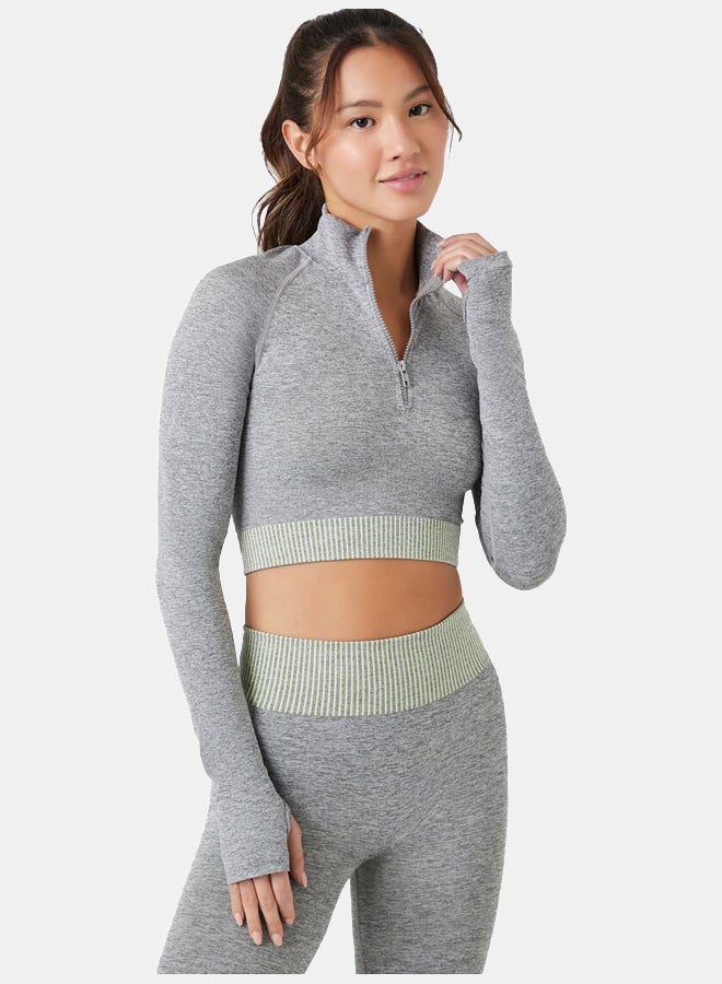 FOREVER 21 Active Seamless Thumbhole Crop Top - Image 4