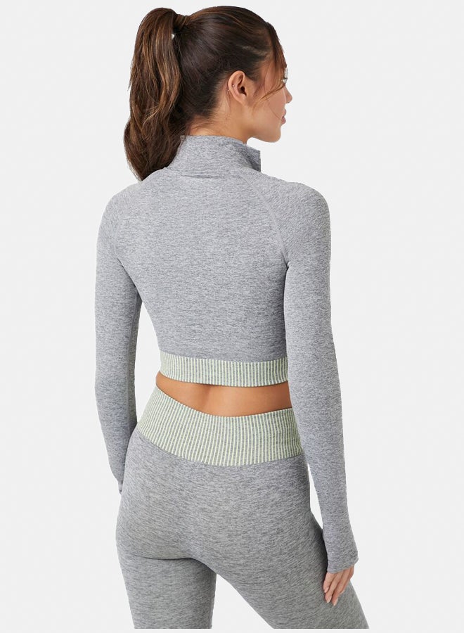 FOREVER 21 Active Seamless Thumbhole Crop Top - Image 2