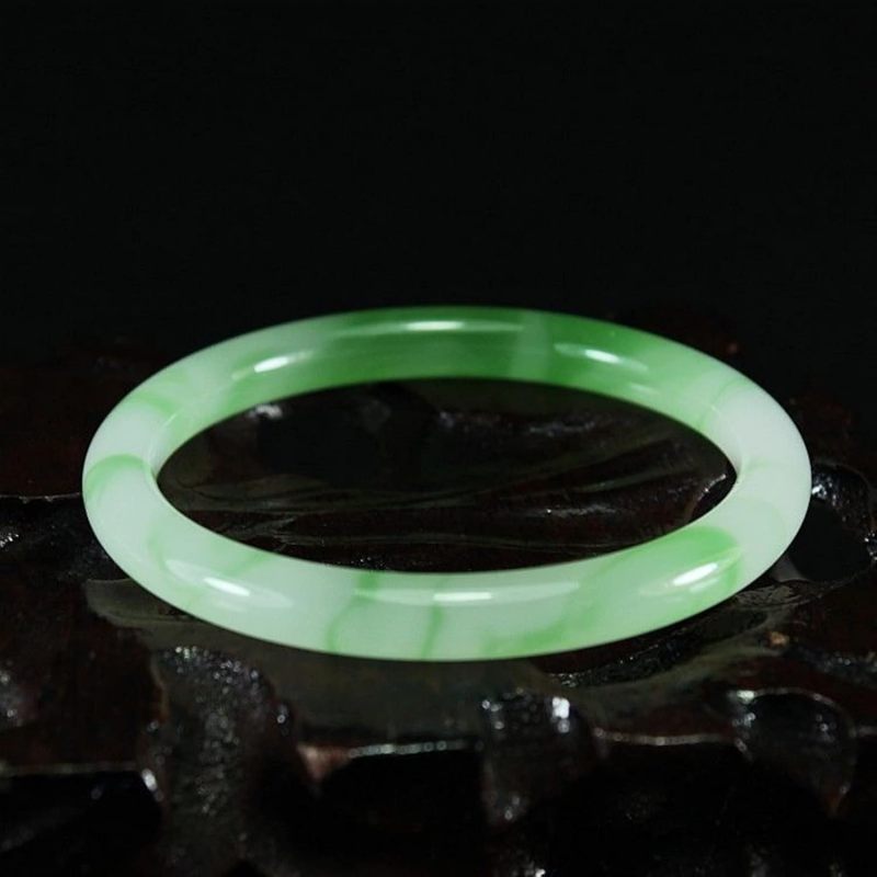 Natural Jade Bangle Women Gifts Men Jadeite Bangles Jades Stone Bracelets Accessories Jewellery (Gem Color : 63mm) - Image 3