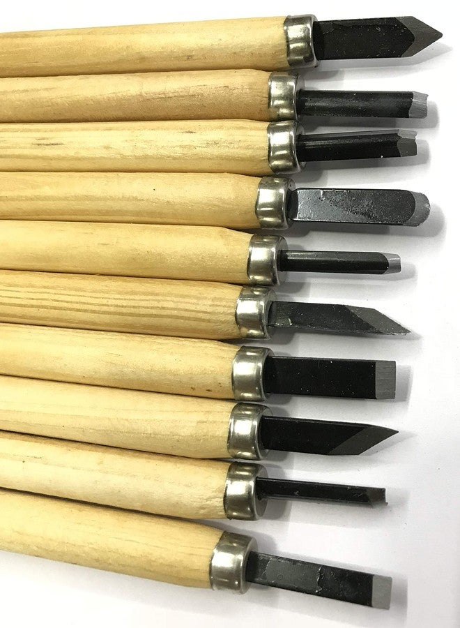 Chrome 10 PC Wood-Carving Tool Set for Professionals, Carpenters and Hobbyists - Image 3