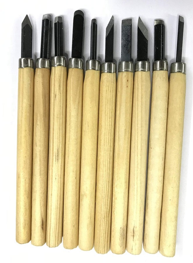 Chrome 10 PC Wood-Carving Tool Set for Professionals, Carpenters and Hobbyists - Image 1