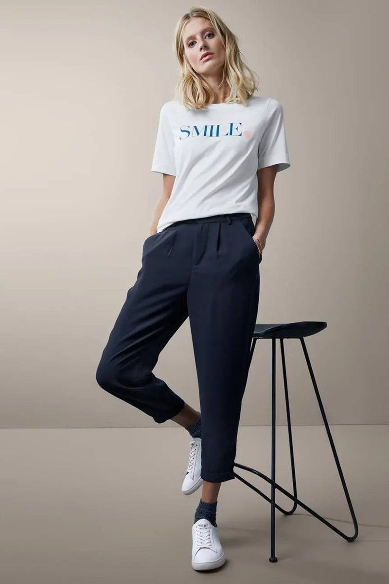 Tchibo Women Essential Plain Pants, Navy - Image 1