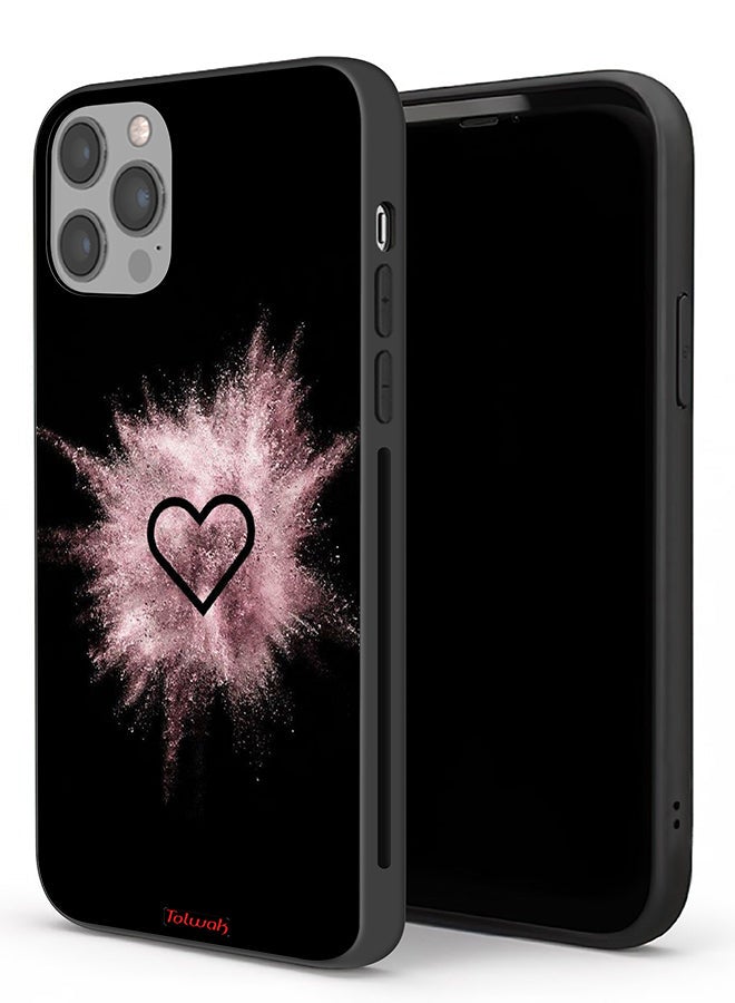 Tolwak Apple iPhone 12 Pro Max Protective Case Heart On Glitters - Image 1
