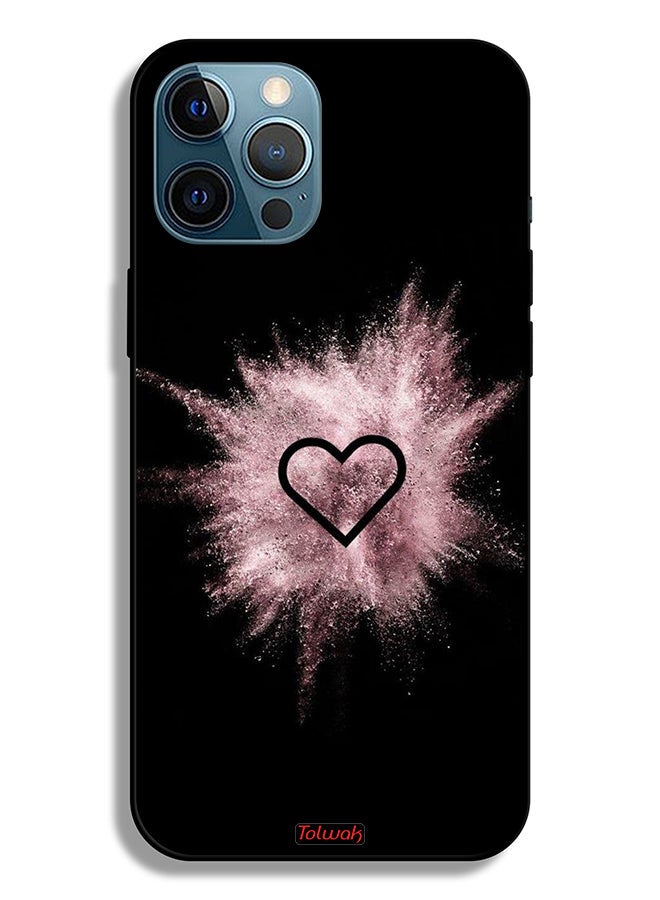 Tolwak Apple iPhone 12 Pro Max Protective Case Heart On Glitters - Image 2