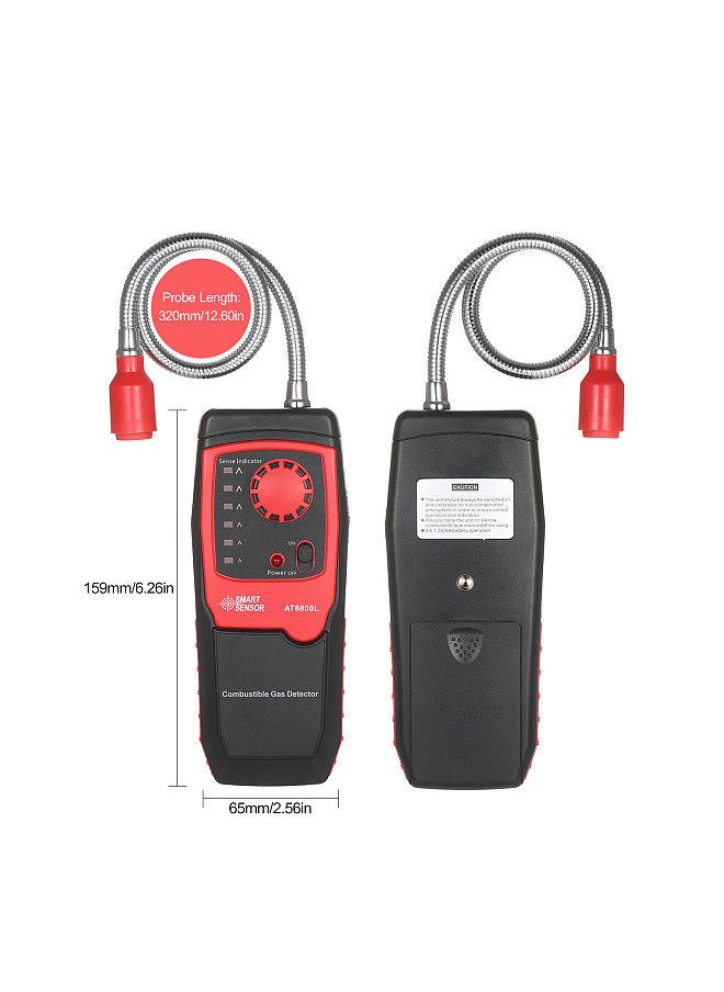 SMART SENSOR - Portable Propane Methane and Natural Gas Leak Detector Combustible Gas Tester Meter Sniffer with Sound Light Alarm Sensitive Adjustable - Image 1