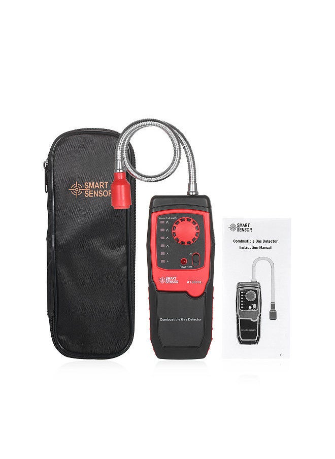 SMART SENSOR - Portable Propane Methane and Natural Gas Leak Detector Combustible Gas Tester Meter Sniffer with Sound Light Alarm Sensitive Adjustable - Image 1