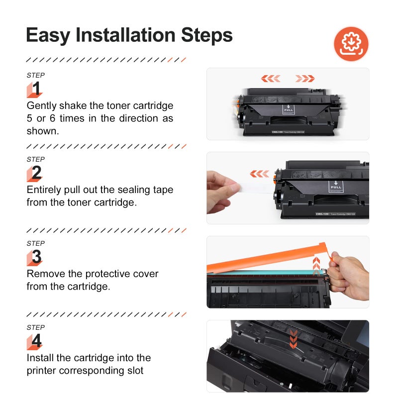 v4ink 2PK Compatible Toner Cartridge Replacement for Canon 120 CRG-120 2617B001AA Toner High Yield Black Ink for Canon ImageCLASS D1100 D1120 D1320 D1350 D1150 D1180 D1170 D1370 Printer - Image 5