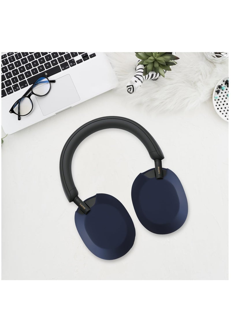 Silicone Earpads For Sony WH-1000XM5 Headphones Replacement Ear Cushions Cover (Navy Blue) - Image 5