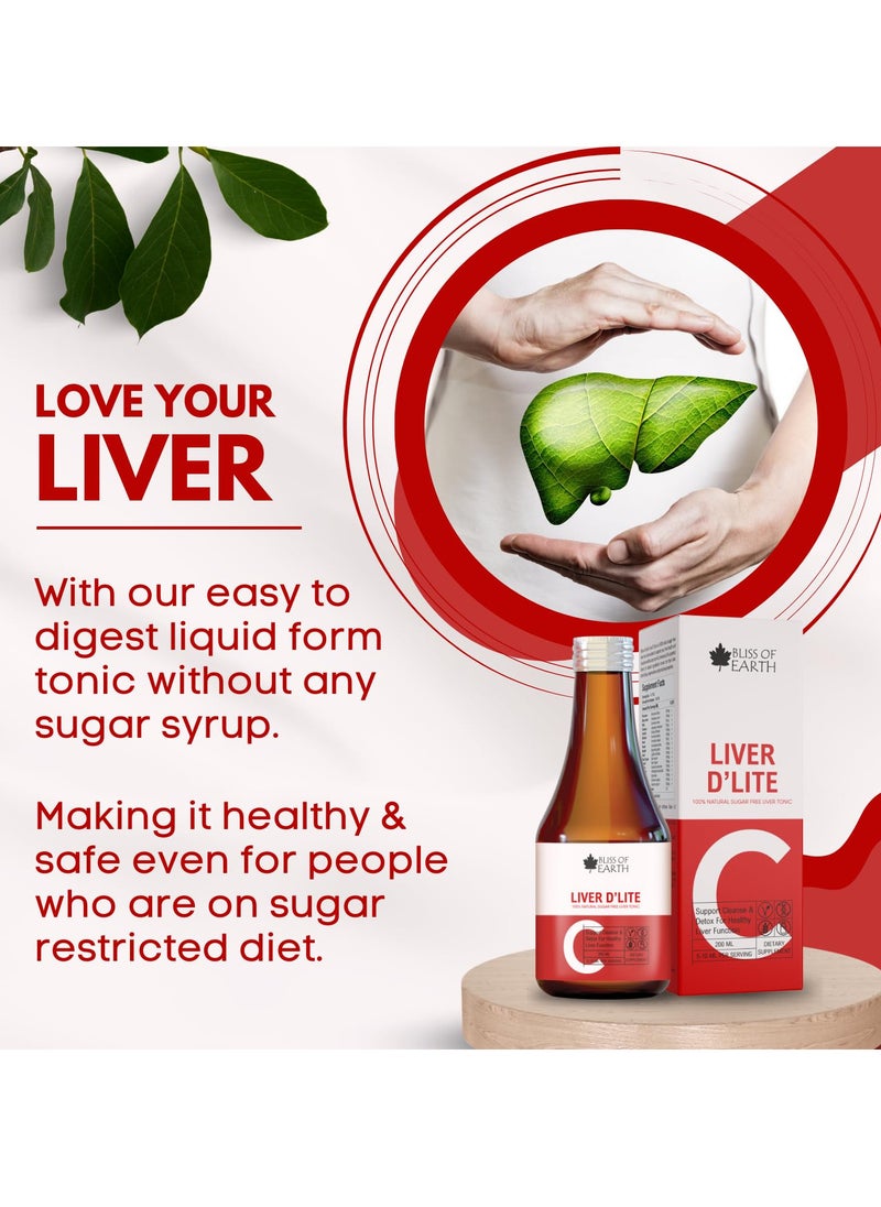 BLISS OF EARTH Natural Liver Detox Syrup Detox Supplement & Lungs Detox For Smokers Natural Sugar Free Lungs Supplement 200ml Each  - Image 3