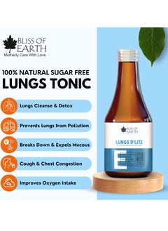 BLISS OF EARTH Natural Liver Detox Syrup Detox Supplement & Lungs Detox For Smokers Natural Sugar Free Lungs Supplement 200ml Each  - Image 4