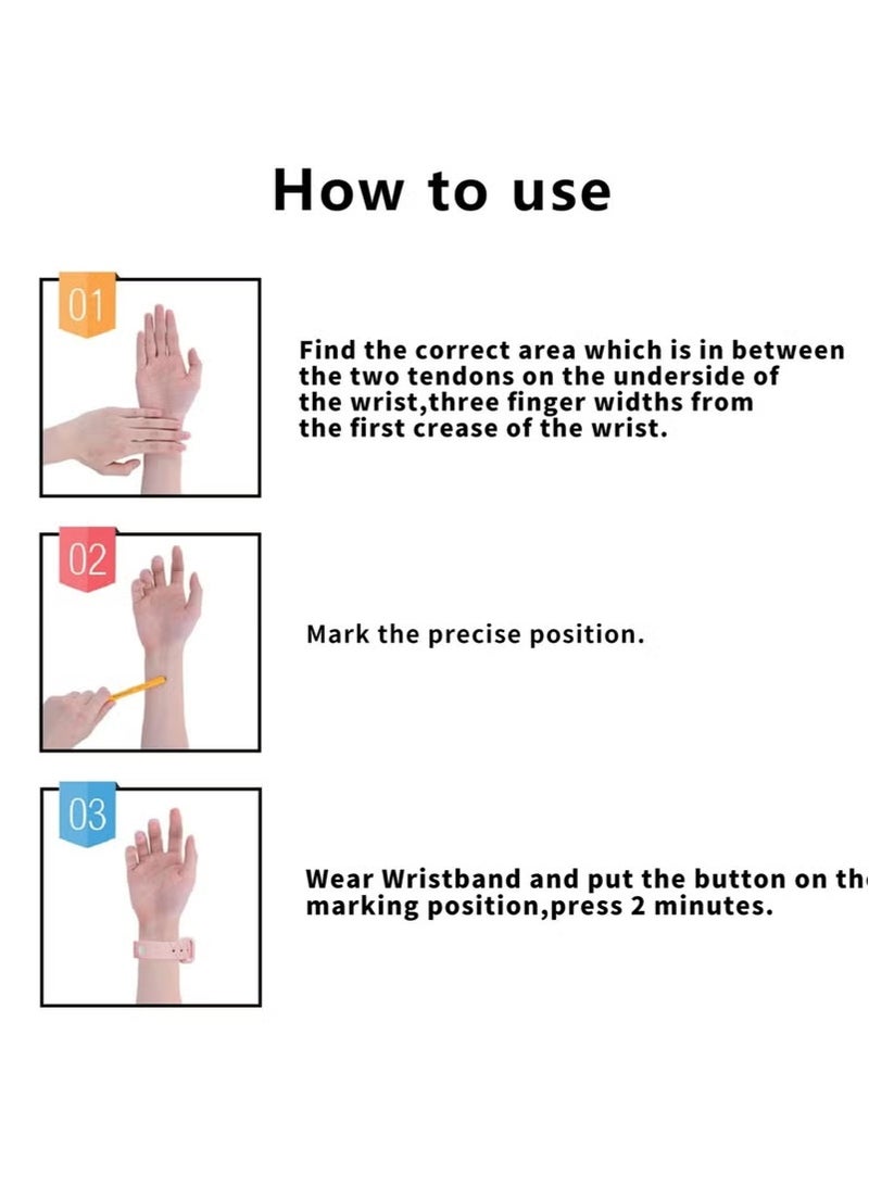 ترافل سوار مضاد للدوار من السيليكون الطبيعي 100% ضد دوار البحر، دوار الحركة، وغثيان الصباح، وما إلى ذلك. - Image 5