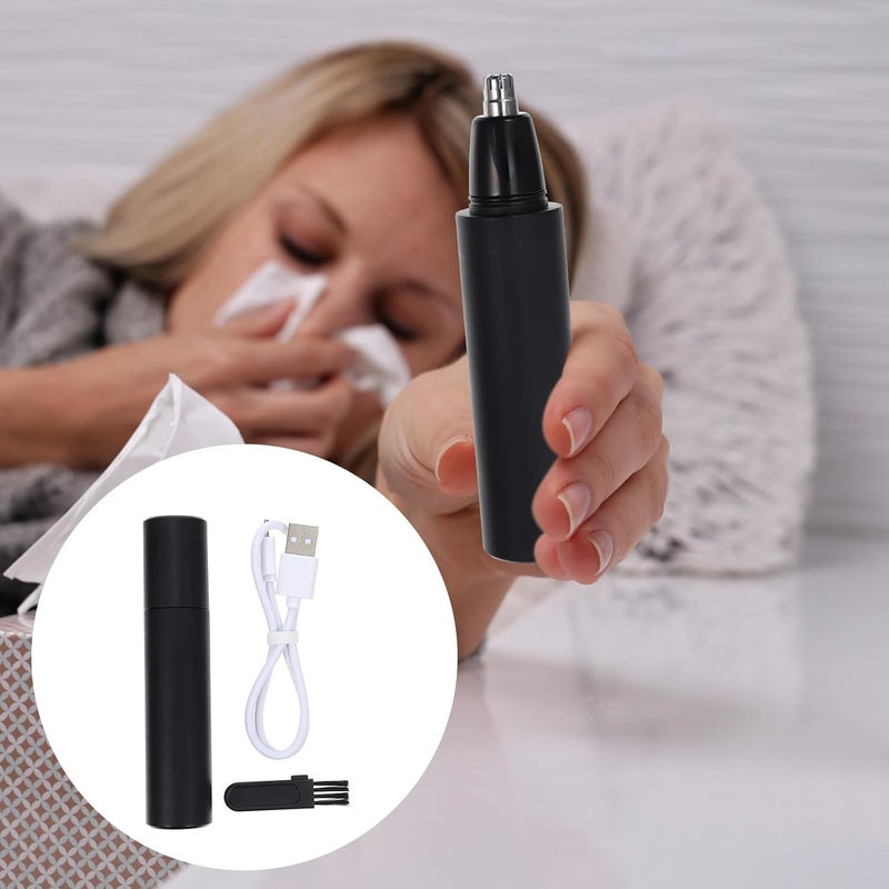 ياردوي قابلة لإعادة الشحن قلامة شعر الأنف والأذن USB محمولة كهربائية قلامة الشارب الأسود جهاز العنا��ة الشخصية للرجال والنساء - Image 4