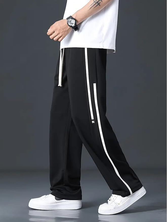 Mack Jonney Men Regular Mid Rise Track Pant || Track Pants || Plain Track Pant-MACK640529 Black - Image 2