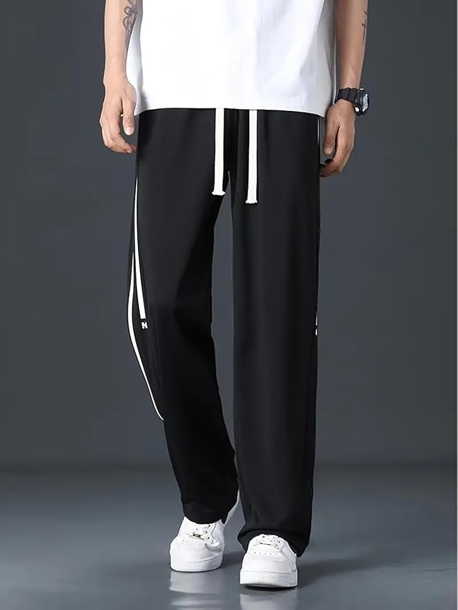 Mack Jonney Men Regular Mid Rise Track Pant || Track Pants || Plain Track Pant-MACK640529 Black - Image 4