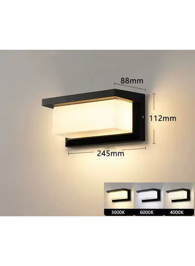 NERFA Outdoor Waterproof LED Wall Light, 26x13 cm, Warm Yellow 3000K - Image 1