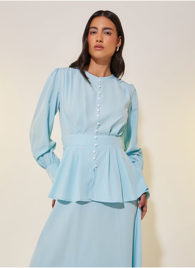 Take Two Peplum Maxi Dress  - Image 3