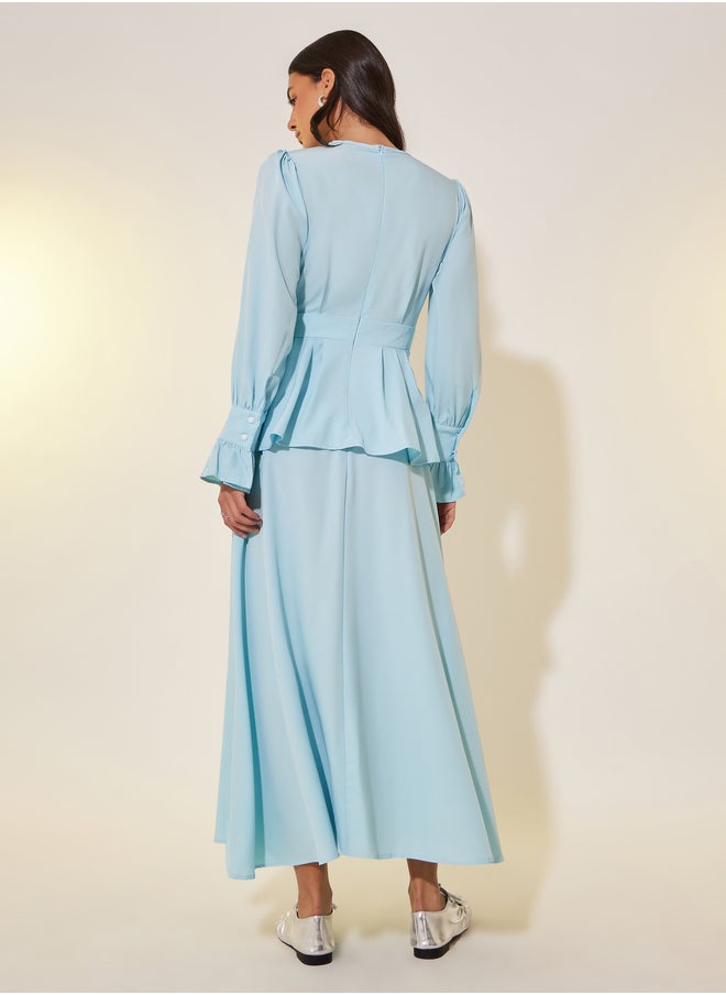 Take Two Peplum Maxi Dress  - Image 5