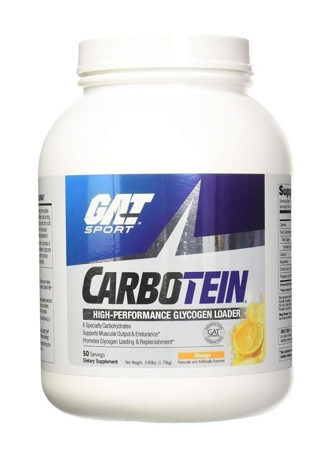 GAT SPORT Carbotein High-Performance Glycogen Loader,Orange,50 Servings