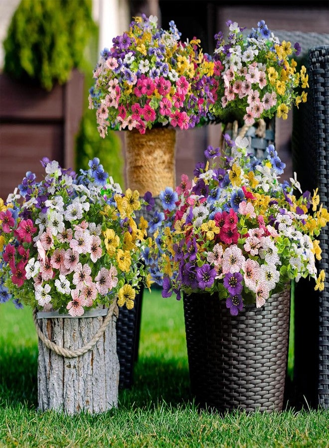 ArtBloom مجموعة ArtBloom المكونة من 12 باقة من زهور الأقحوان الحريرية الاصطناعية الملونة، مقاومة للأشعة فوق البنفسجية، لا تبهت، نباتات بلاستيكية صناعية من خشب البقس، مثالية لتزيين الحدائق والشرفات والنوافذ والمنازل وحفلات الزفاف - للاستخدام الداخلي والخارجي - Image 5