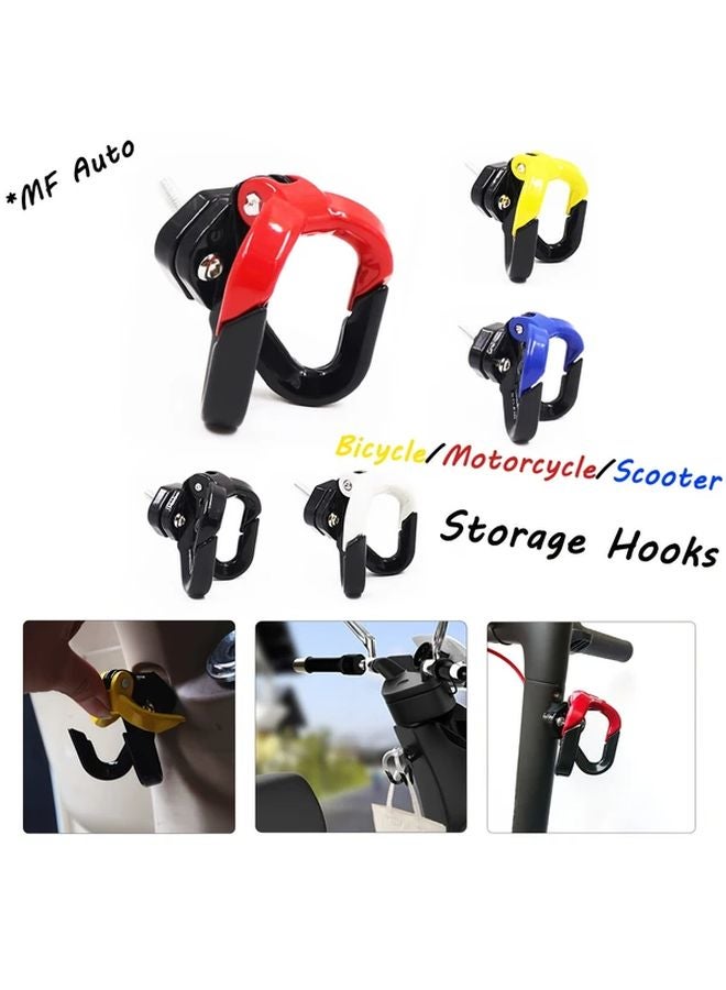 Black Motorcycle Storage Hook Press Lock Anti Slip Alloy 15kg Load Capacity - Image 2
