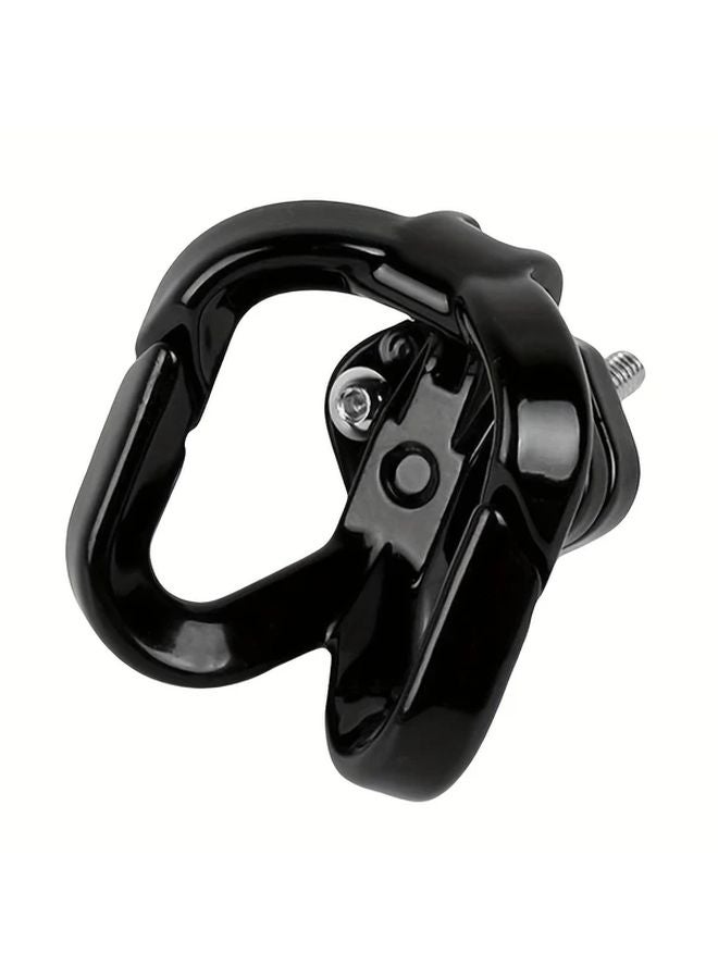 Black Motorcycle Storage Hook Press Lock Anti Slip Alloy 15kg Load Capacity - Image 1