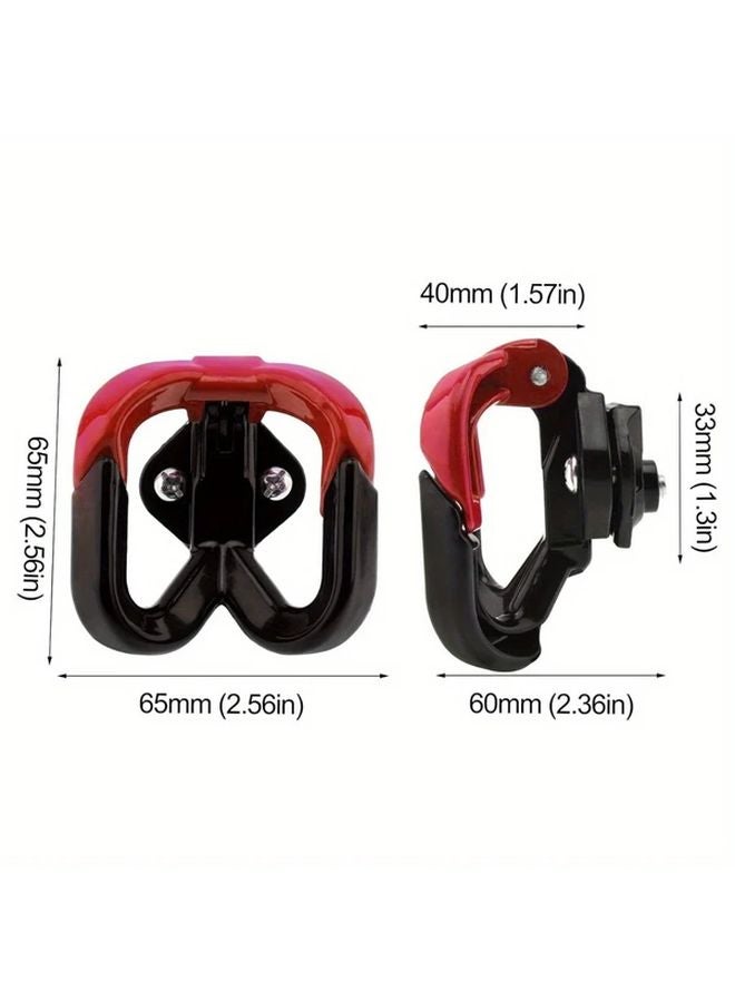 Black Motorcycle Storage Hook Press Lock Anti Slip Alloy 15kg Load Capacity - Image 3