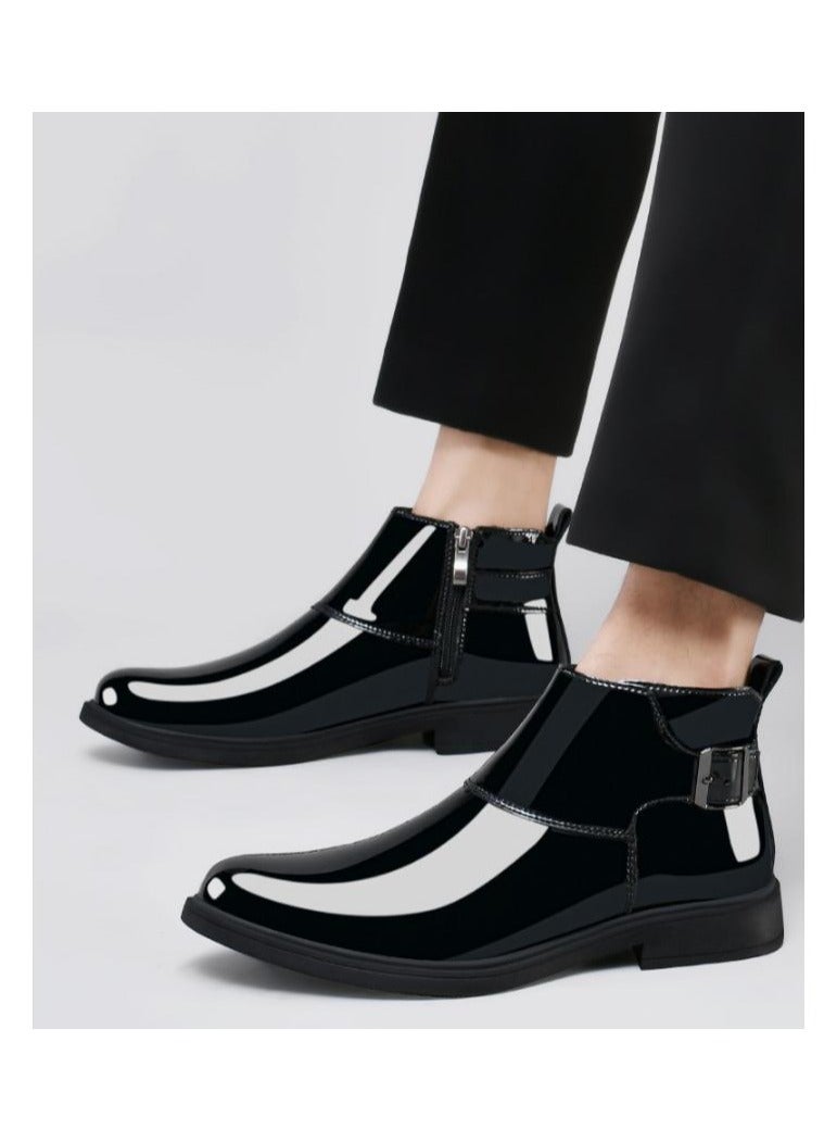 KUYING New Men's Casual Leather Boots  - Image 3