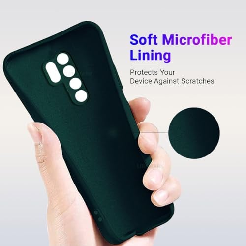 LIRAMARK Silicone Soft Back Cover Case for Xiaomi Poco M2 / Redmi 9 Prime (Silicone Green) - Image 3