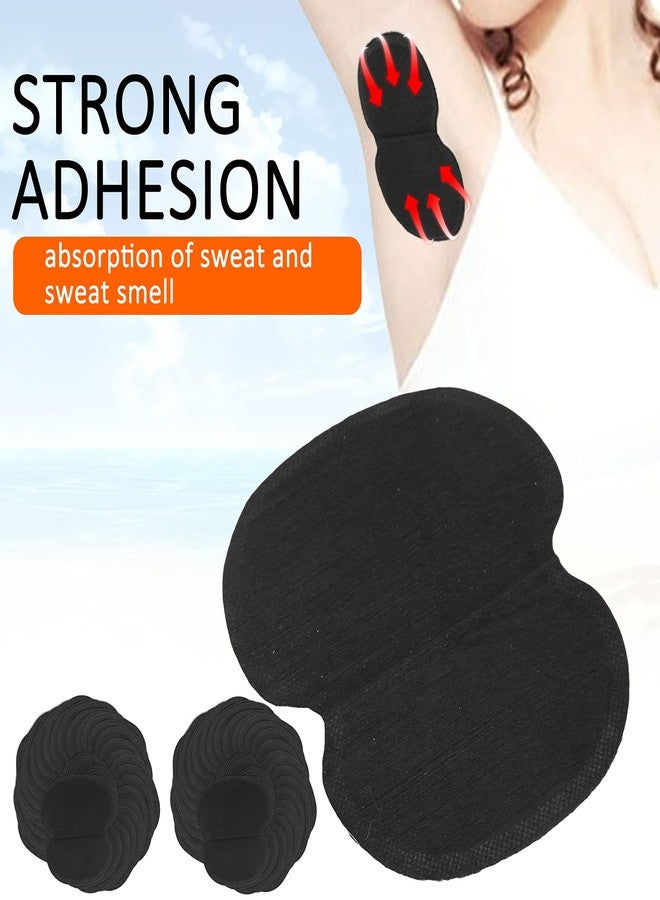 Miskall Underarm Sweat Pads, Armpit Sweat Pads for Women and Men, 60Pcs Underarm Pad Underarm Armpit Sweat Pads Non Woven Fabric Comfortable Unflavored Non Visible for Clothing Sweating Black - Image 5
