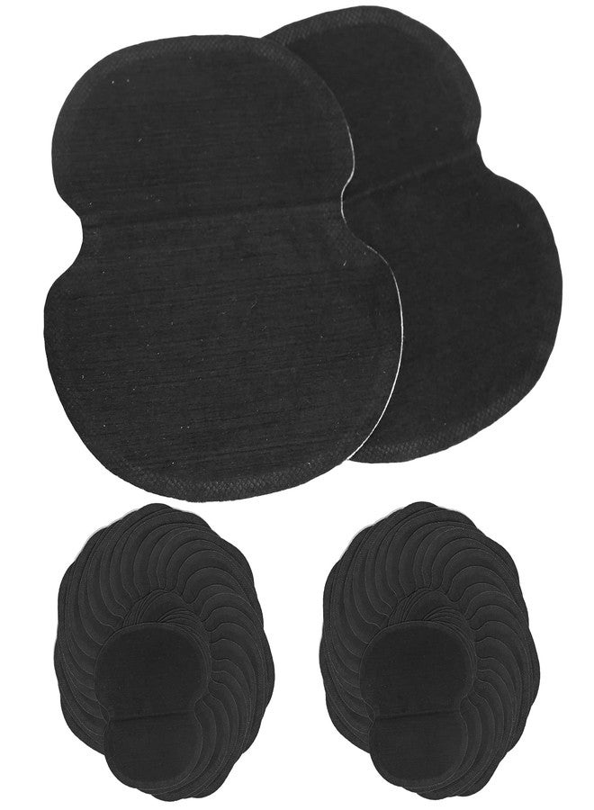 Miskall Underarm Sweat Pads, Armpit Sweat Pads for Women and Men, 60Pcs Underarm Pad Underarm Armpit Sweat Pads Non Woven Fabric Comfortable Unflavored Non Visible for Clothing Sweating Black - Image 1