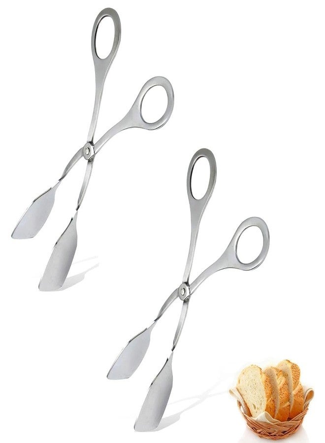 Beufee 2PCS Serving Tongs for Buffet, Food Tongs Tongs for Serving Food, Kitchen Tongs Salad Tongs Stainless Steel Appetizer Tongs Serving Tongs Buffet Party Catering Salad Tongs Ice Tongs(Silver) - Image 1