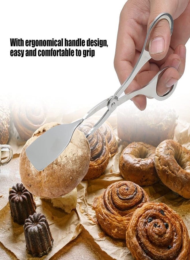 Beufee 2PCS Serving Tongs for Buffet, Food Tongs Tongs for Serving Food, Kitchen Tongs Salad Tongs Stainless Steel Appetizer Tongs Serving Tongs Buffet Party Catering Salad Tongs Ice Tongs(Silver) - Image 4