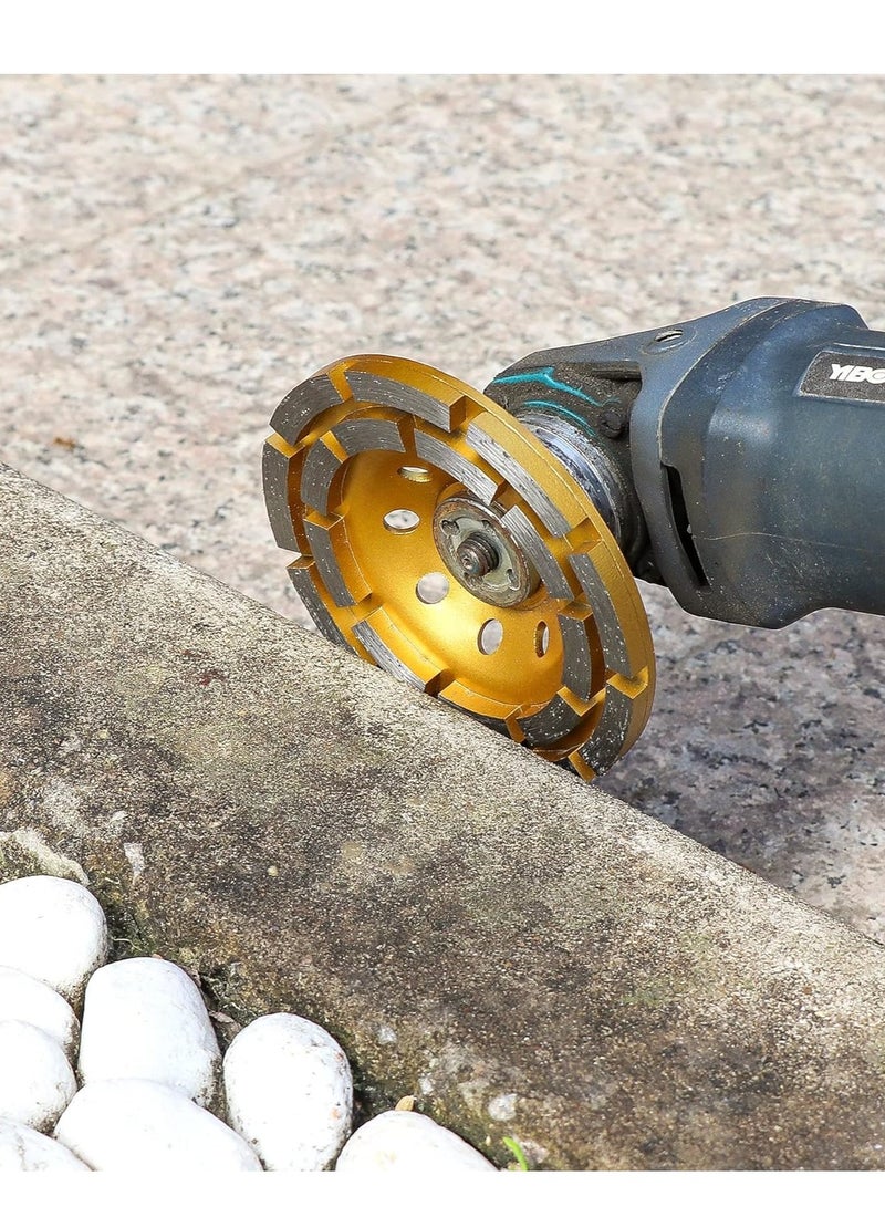 SYOSI Concrete Stone Ceramic Turbo Diamond Grinding Cup Wheel, Wheels Heavy Duty for Cement Marble Rock Granite Surface Aggressive Polishing 115mm - Image 1