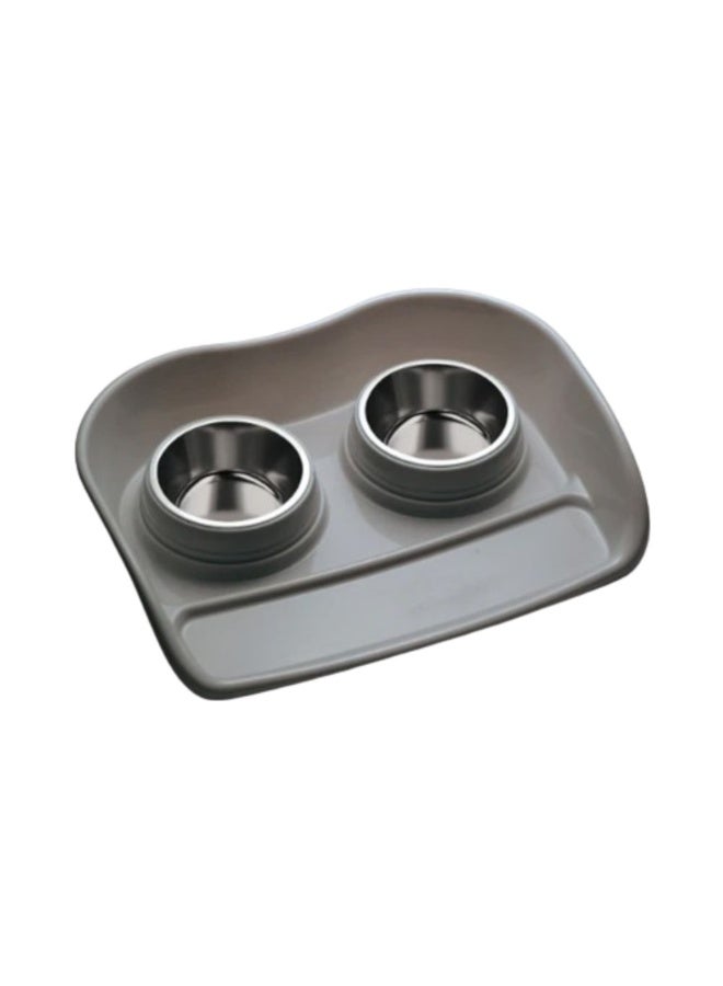 MBS Maya Double Metal Bowl for Cats and Dogs