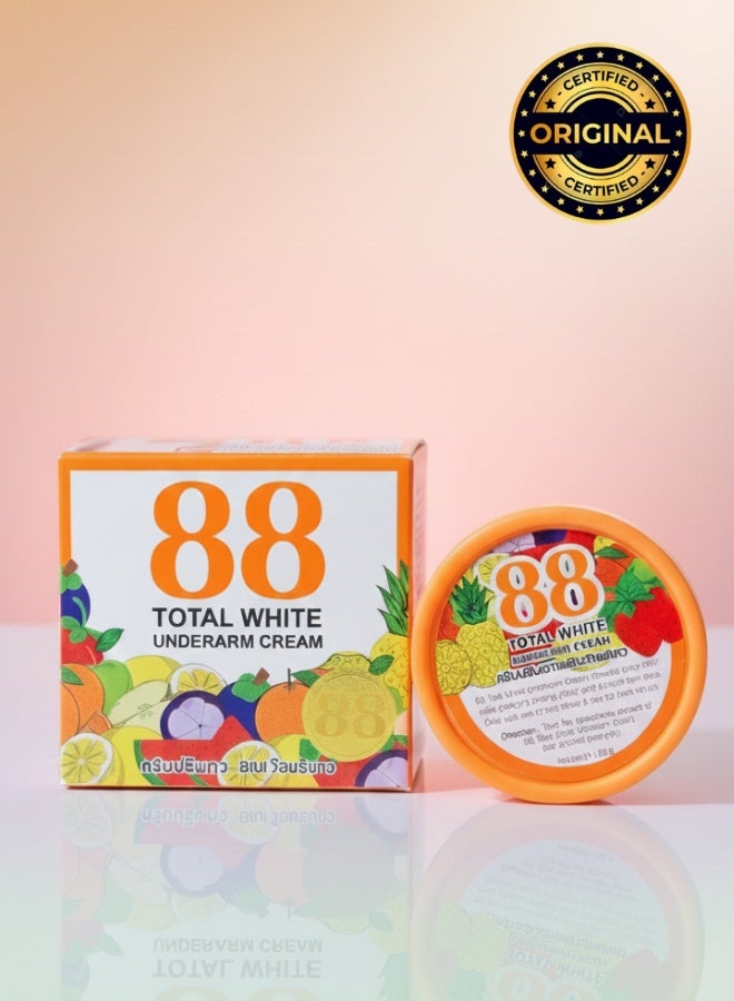 888 توتال وايت كريم تفتيح الإبط 35 جم لإزالة البقع الداكنة وترطيب وتنعيم البشرة